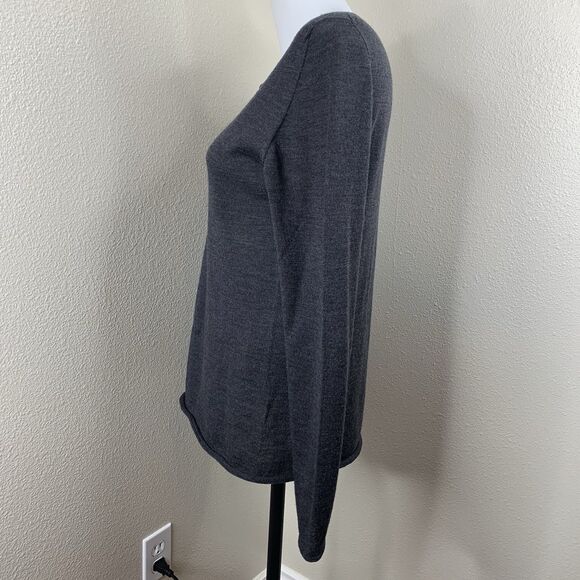 Beautiful UK Designer Celtic & Co Dark Gray 100% Merino Wool Jumper Sz S *notes - Picture 4 of 9